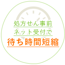 処方せん事前ネット受付で待ち時間短縮